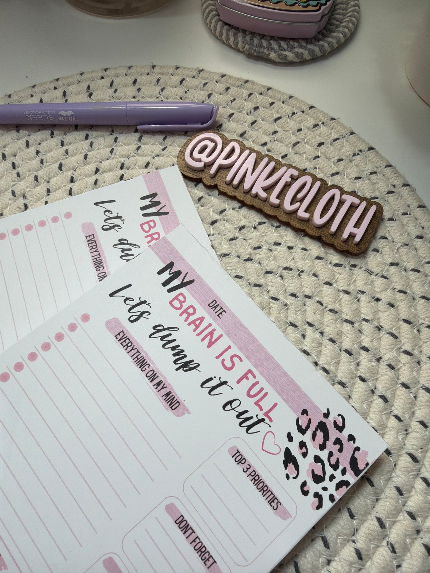 My Brain Is Full Brain Dump Pad | ADHD Notepad for Women | Brain Dump Planner | Productivity Pad | To Do List Notepad | Mental Clarity Planner