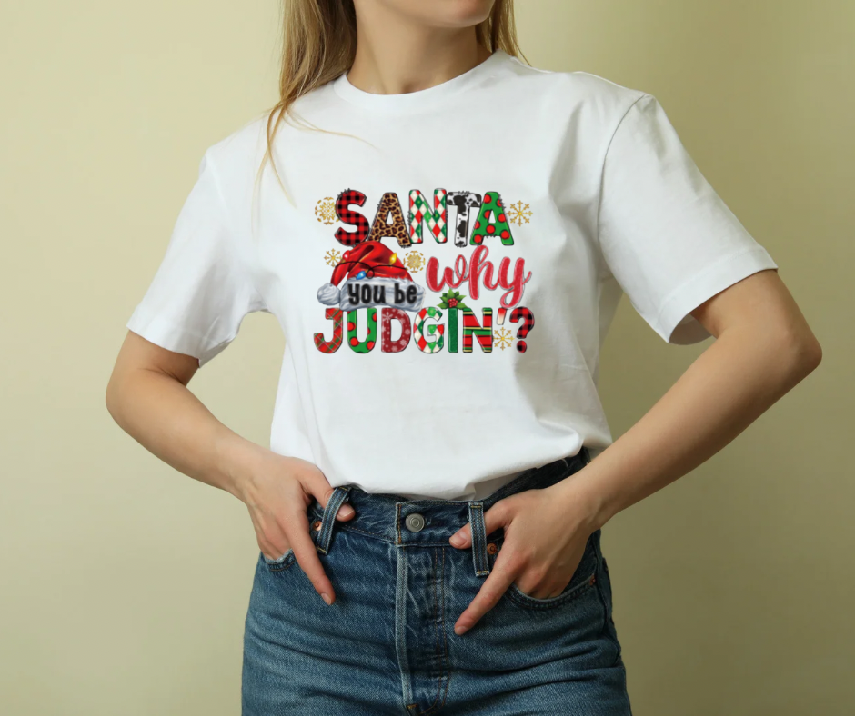 Santa, why you be judging? | crew short Sleeve shirt