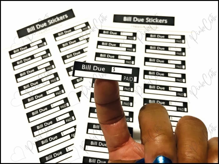 Bill Due Budget Stickers | Minimalist Planner Pay Bills Debt 22 Count