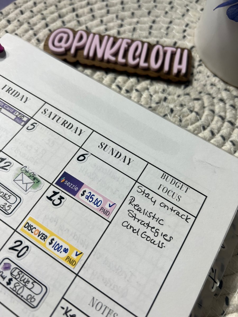 Discover Payment Due Stickers - Budget Planner Stickers 28 Count | PinkeCloth - PinkeCloth