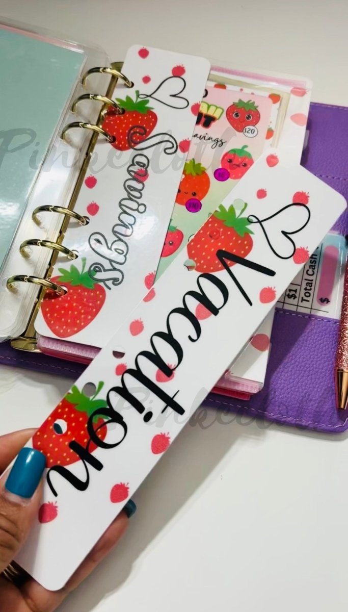 Handmade Customized Strawberry Bookmark insert - PinkeCloth