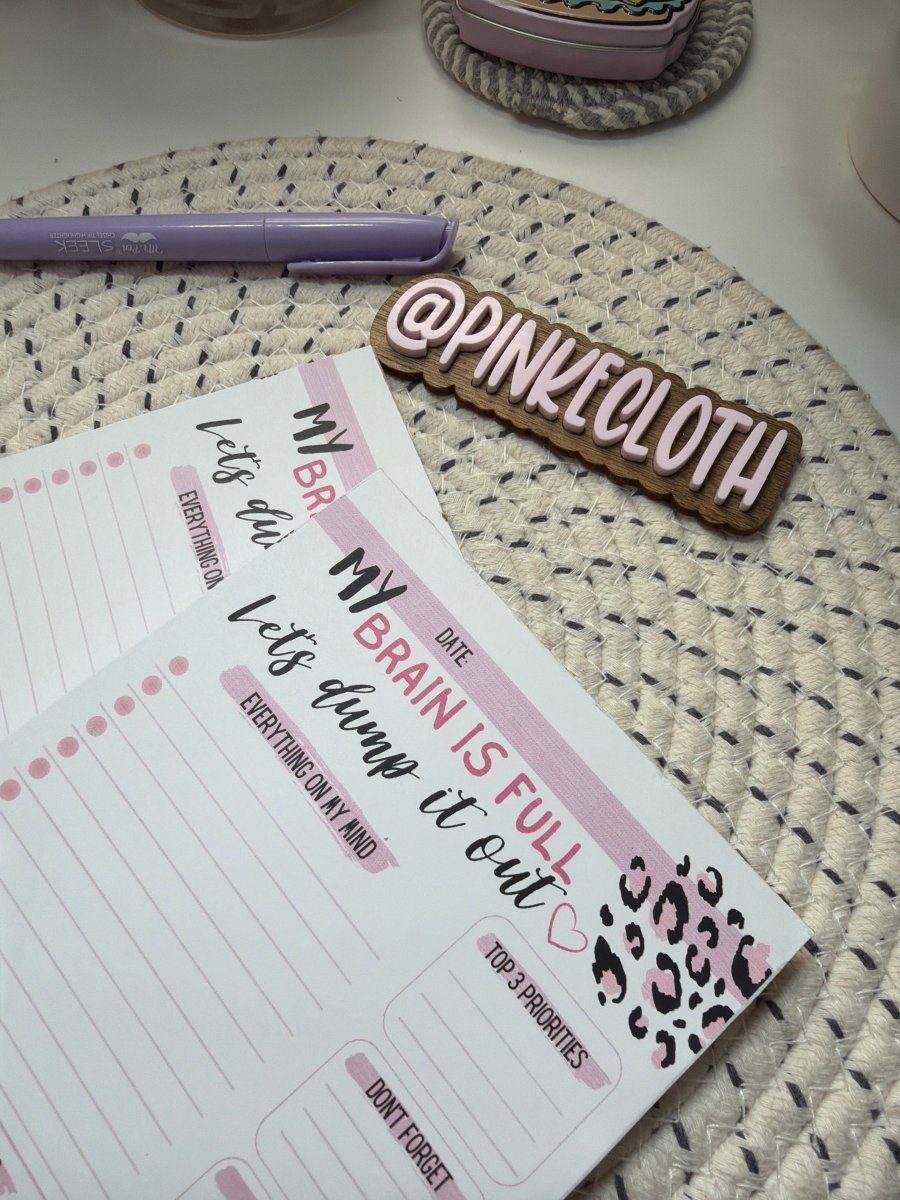 My Brain Is Full Brain Dump Pad | ADHD Notepad for Women | Brain Dump Planner | Productivity Pad | To Do List Notepad | Mental Clarity Planner - PinkeCloth