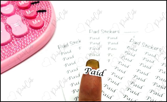 Paid / Budget Stickers | Planner Bills Paid Paycheck 24 Count
