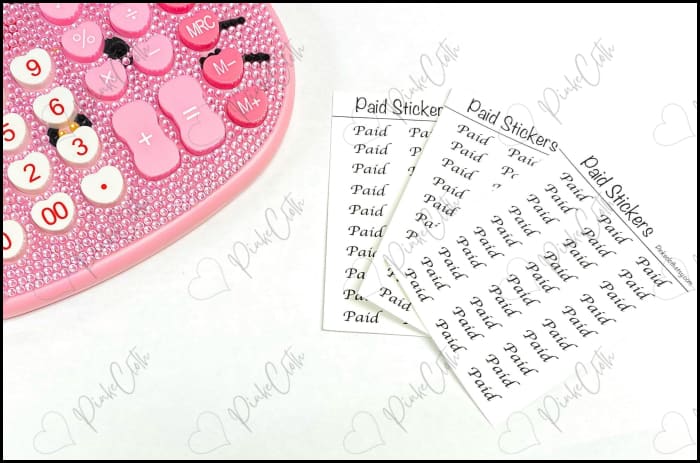 Paid / Budget Stickers | Planner Bills Paid Paycheck 24 Count