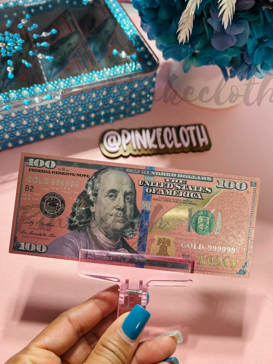 Pink $100 Prop Money Bill - PinkeCloth
