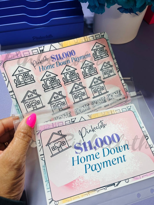 $11,000 Home Down Payment A5 savings Challenge - PinkeCloth