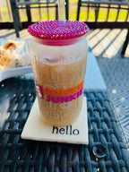 16oz DUNKIE JUNKIE | Money Bank / cup with Bling Lid - Dual - Use as Stylish Beverage Cup - PinkeCloth