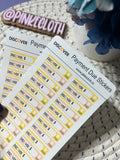 Discover Payment Due Budget stickers  | planner stickers | 28 count