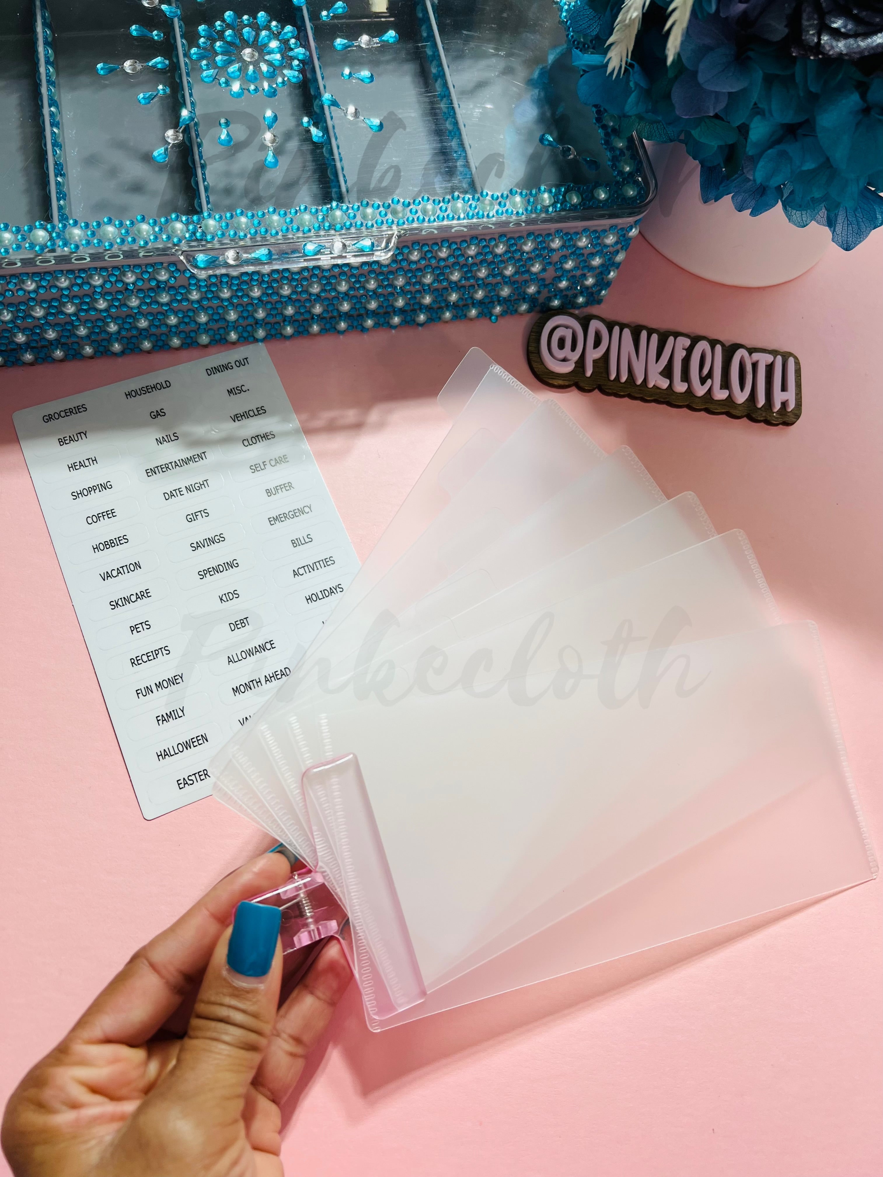 Tab Frost Envelopes with Label Sticker Sheet SET