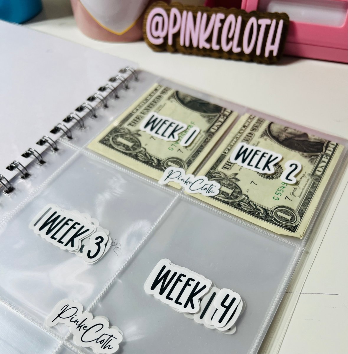 26 Bi - Weekly Savings Challenge spiral book - PinkeCloth