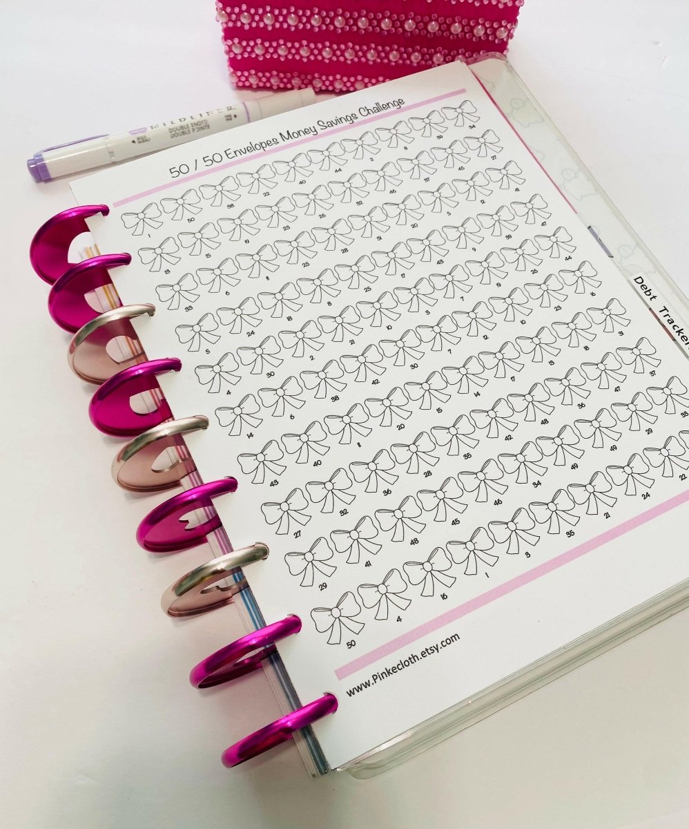50/50 Envelopes Money Savings Challenge | Savings tracker INSTANT DOWNLOAD - PinkeCloth
