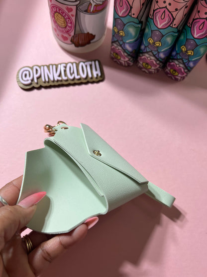 Sweet Mint Coin Card Keychain Pouch