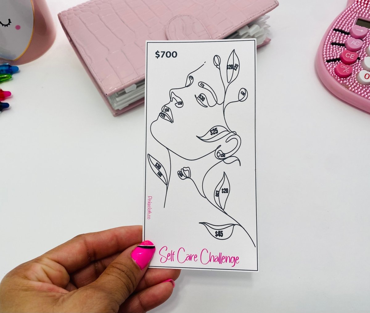$700 SELFCARE SAVINGS A6 TRACKER - PinkeCloth