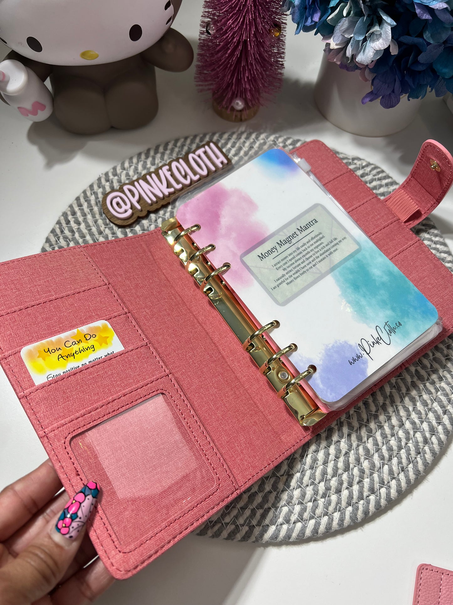 Linen Pink  A6 Cash Binder