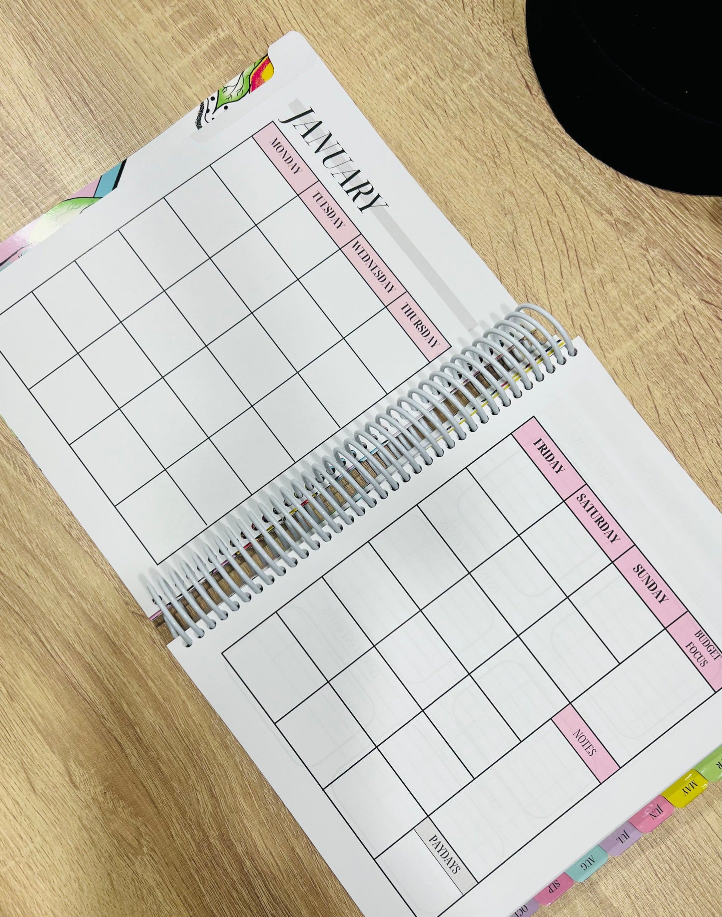 PRE-ORDER! PINKECLOTH™️ BUDGET PLANNER UNDATED Spiral bound 12 month planner (Full Colored)