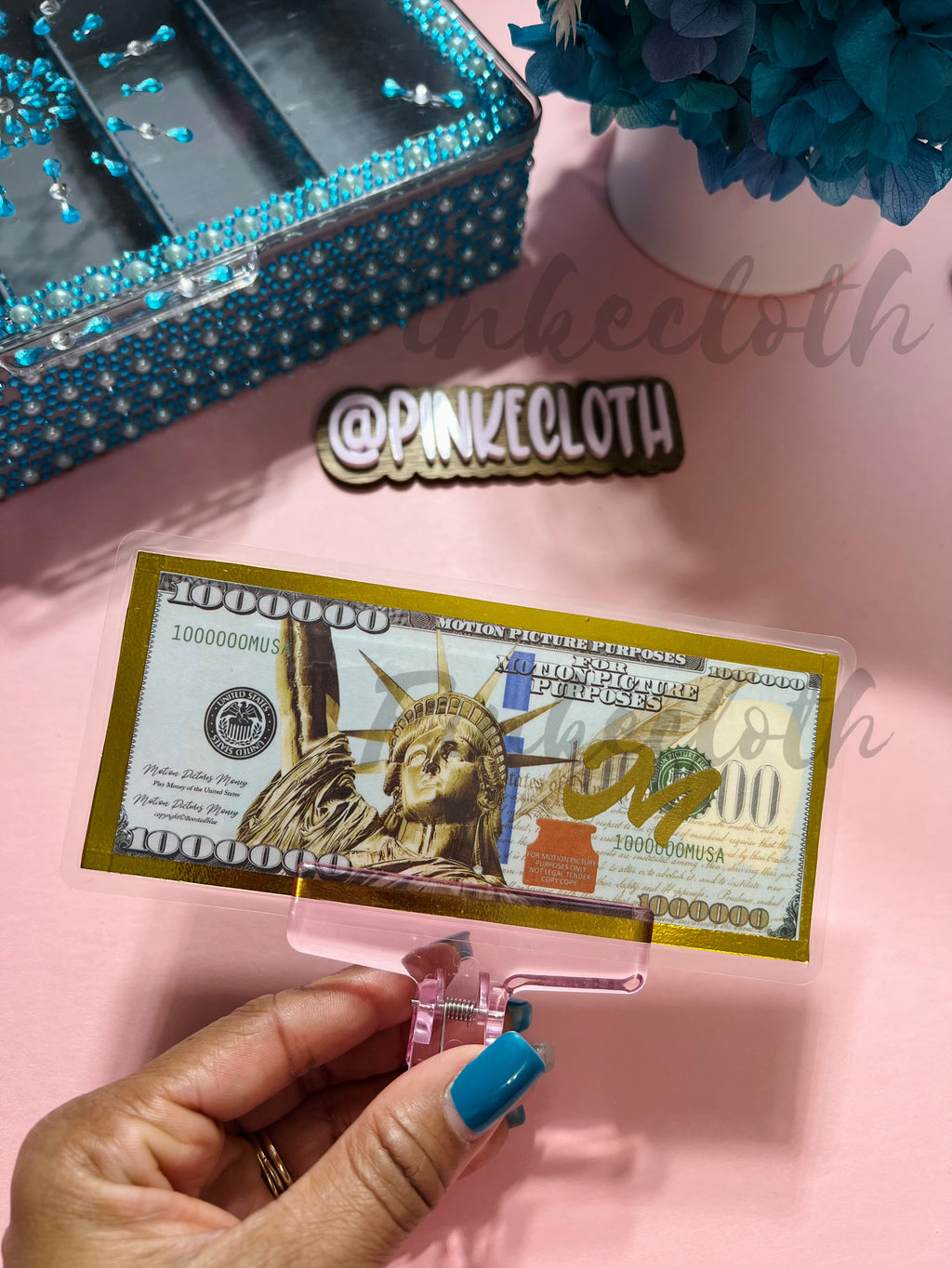 Handmade One Million Prop Bill with Mantra Quote