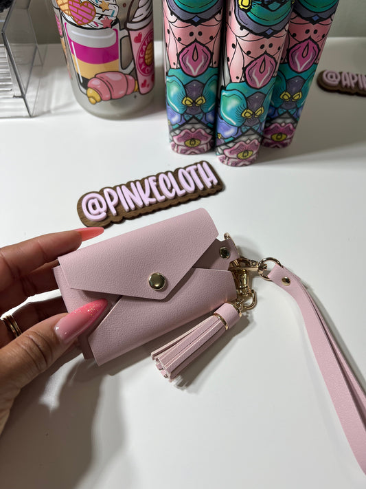 Sweet Pink Coin Card Keychain Pouch