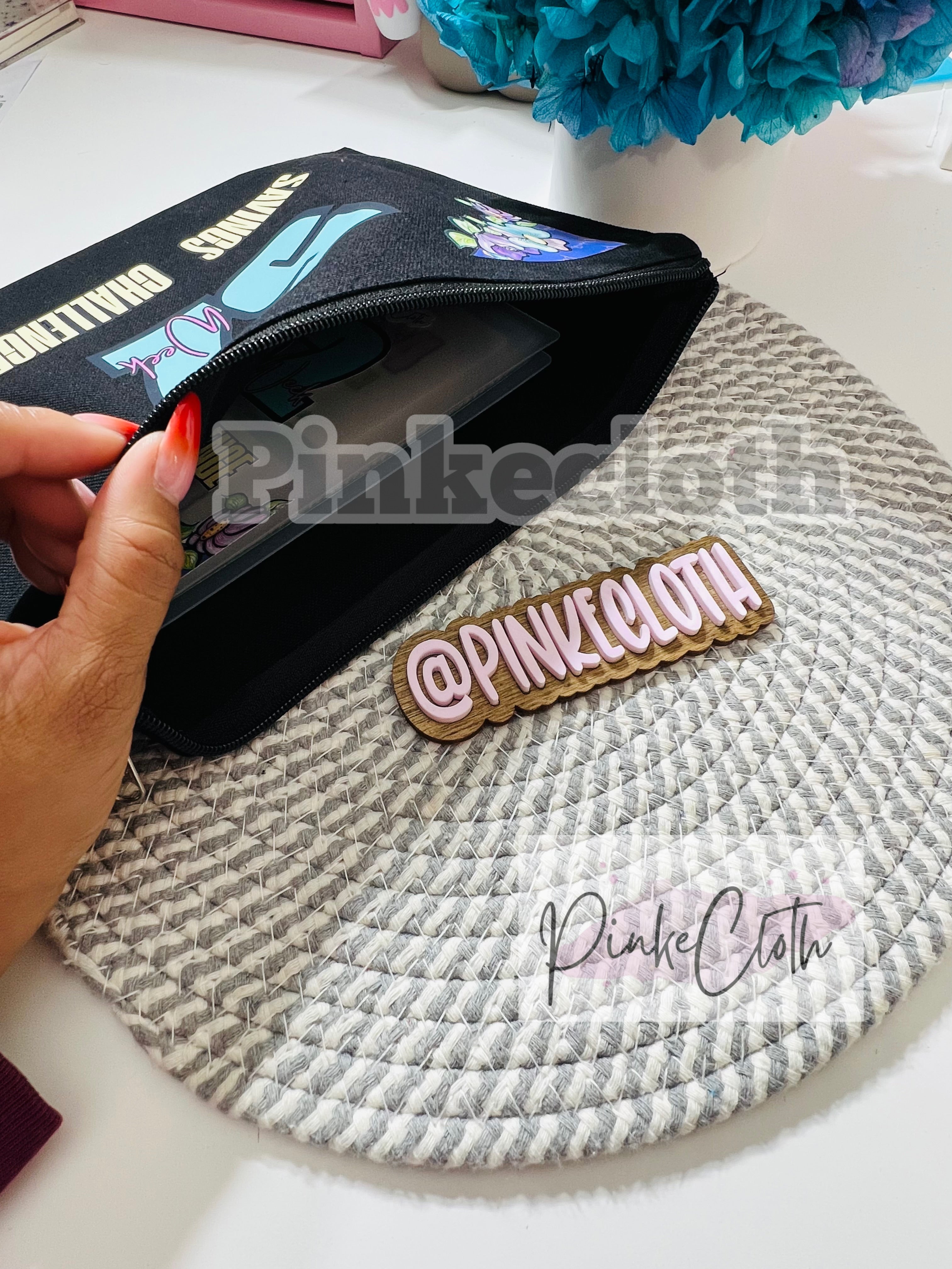 52 Week Savings Large Pouch BLACK  Zipper