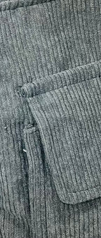 corduroy Gray  tote budget bag pinkecloth