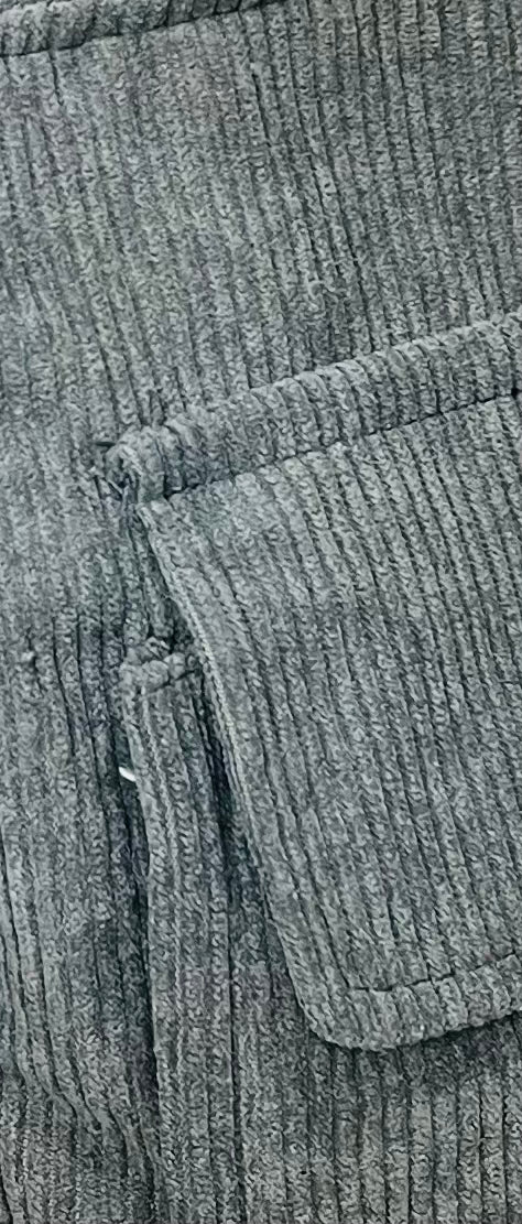 corduroy Gray  tote budget bag pinkecloth