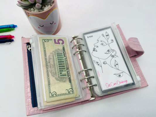 Printed A6 Self Care Challenge | Save 700 Sinking Funds Savings Pdf Use In Cash Binder