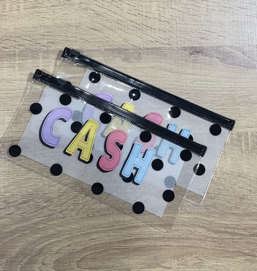 Polka Dot Cash Vinyl Cash Envelope | Planner Envelopes Polka Dot