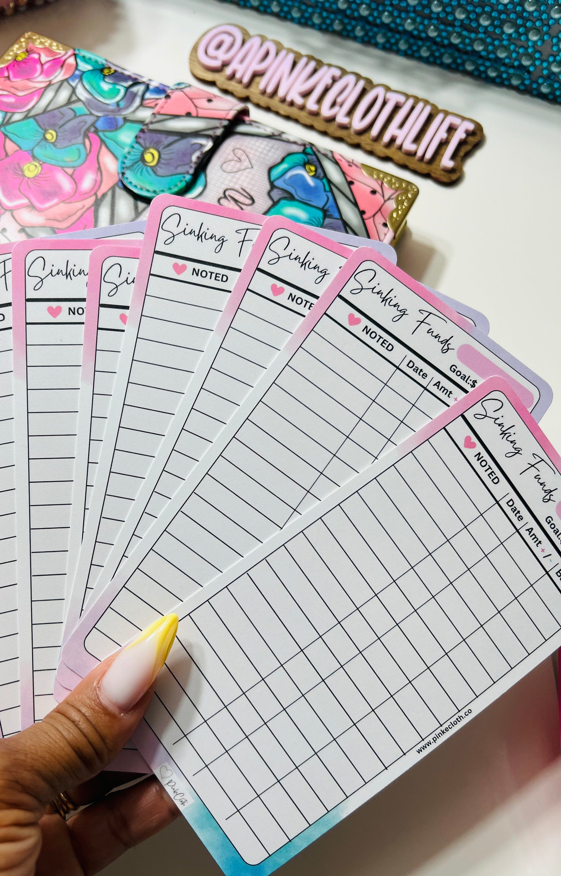 cash envelope tracker sheets for cash envelope stuffing sinking funds pinkecloth