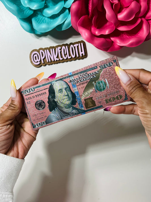 Pink tone money for manifest and cash stuffing prop play money