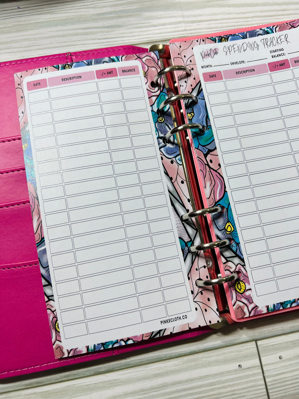 A6 Pretty Flowers Custom Budget Binder Set Budget Binder