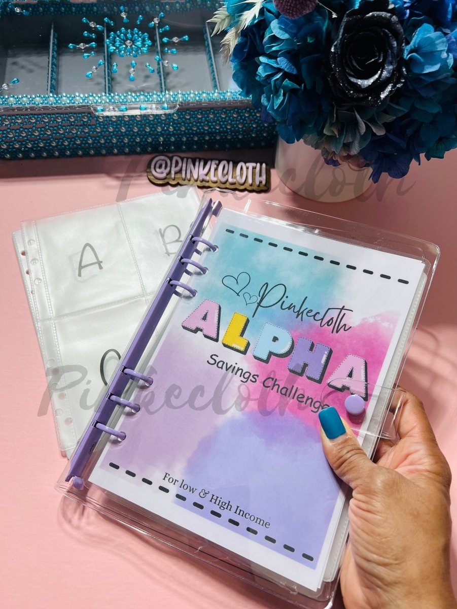 A5 Alpha Savings Challenge Binder | Cash Envelope Money Saving Tracker ...