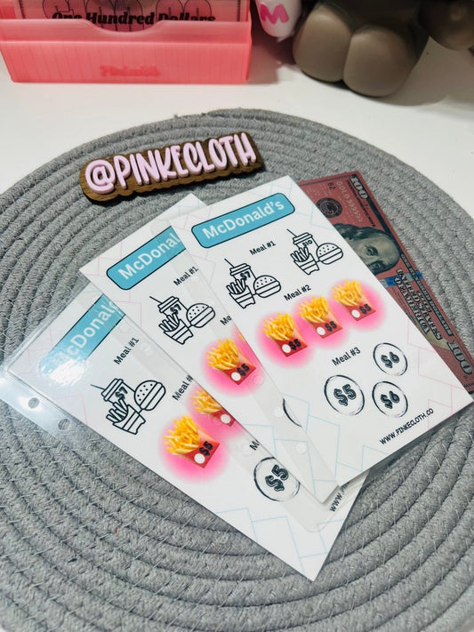 A6 Fast food McDonald’s savings challenge - PinkeCloth