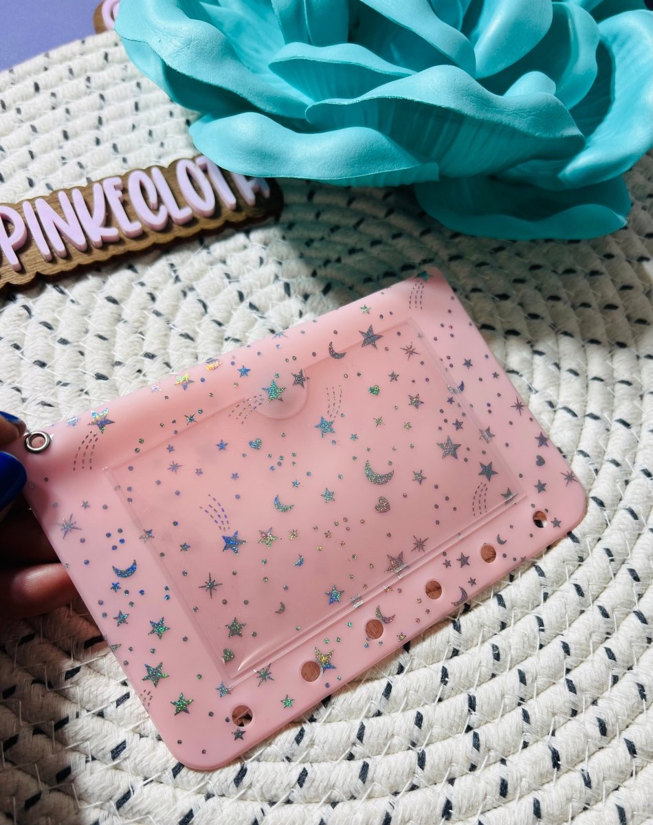 A7 Snap wallet vinyl envelope - PinkeCloth