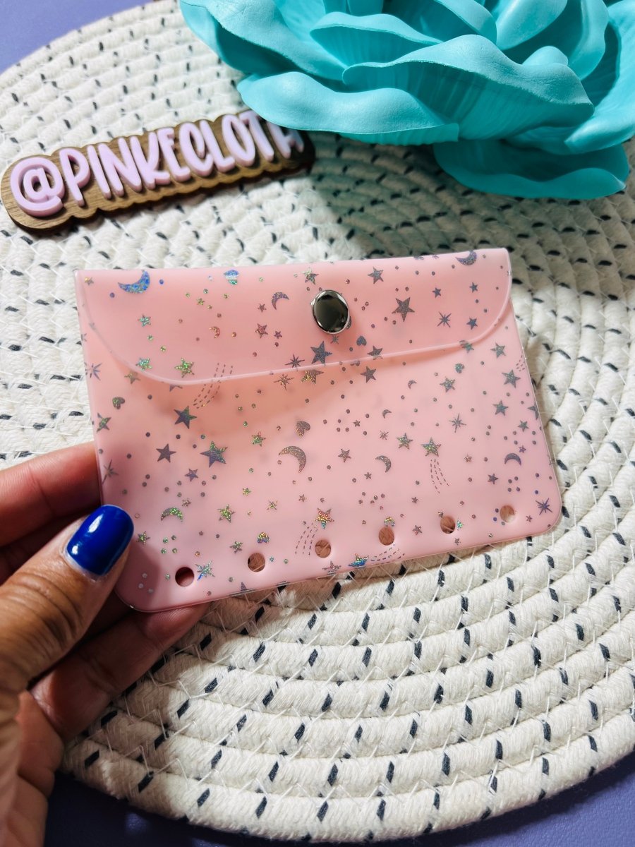 A7 Snap wallet vinyl envelope - PinkeCloth