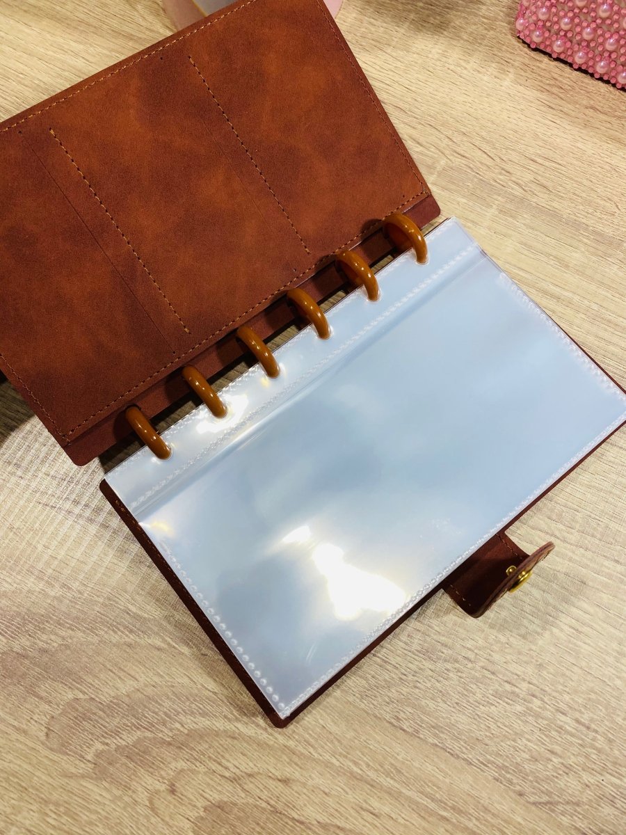 Beau' Brown Cash Envelope Disc Bound Wallet - PinkeCloth