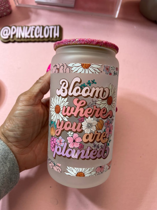 BLOOM JAR | Bling Lid - PinkeCloth