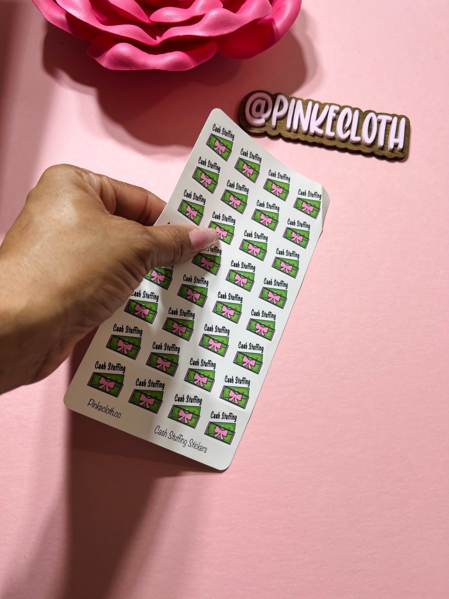 Cash Envelope Stuffing Budget stickers | planner stickers | 36 count - PinkeCloth