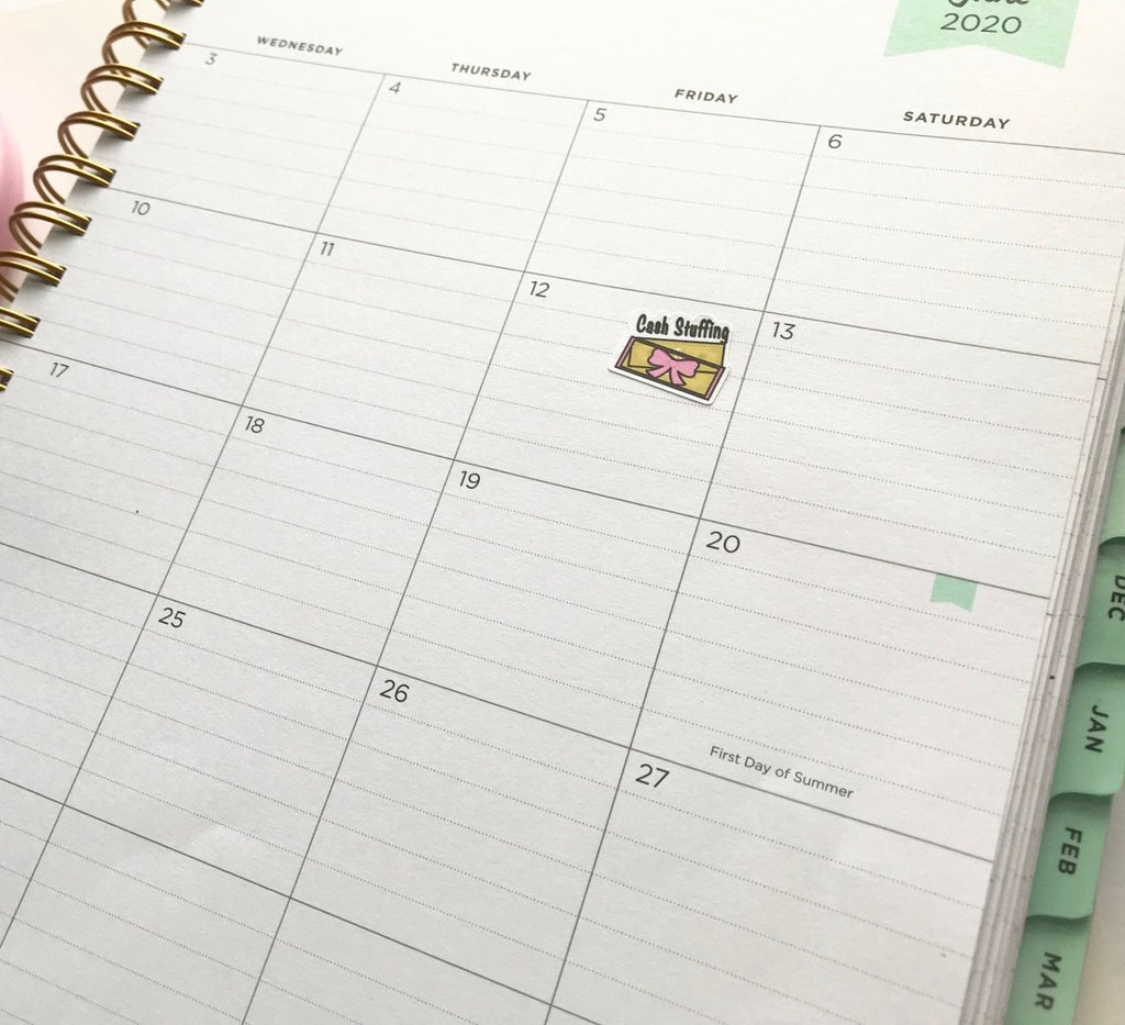 Cash Envelope Stuffing Budget stickers | planner stickers | 36 count - PinkeCloth