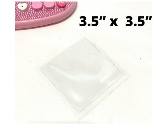 Clear vinyl adhesive pocket pouch - PinkeCloth