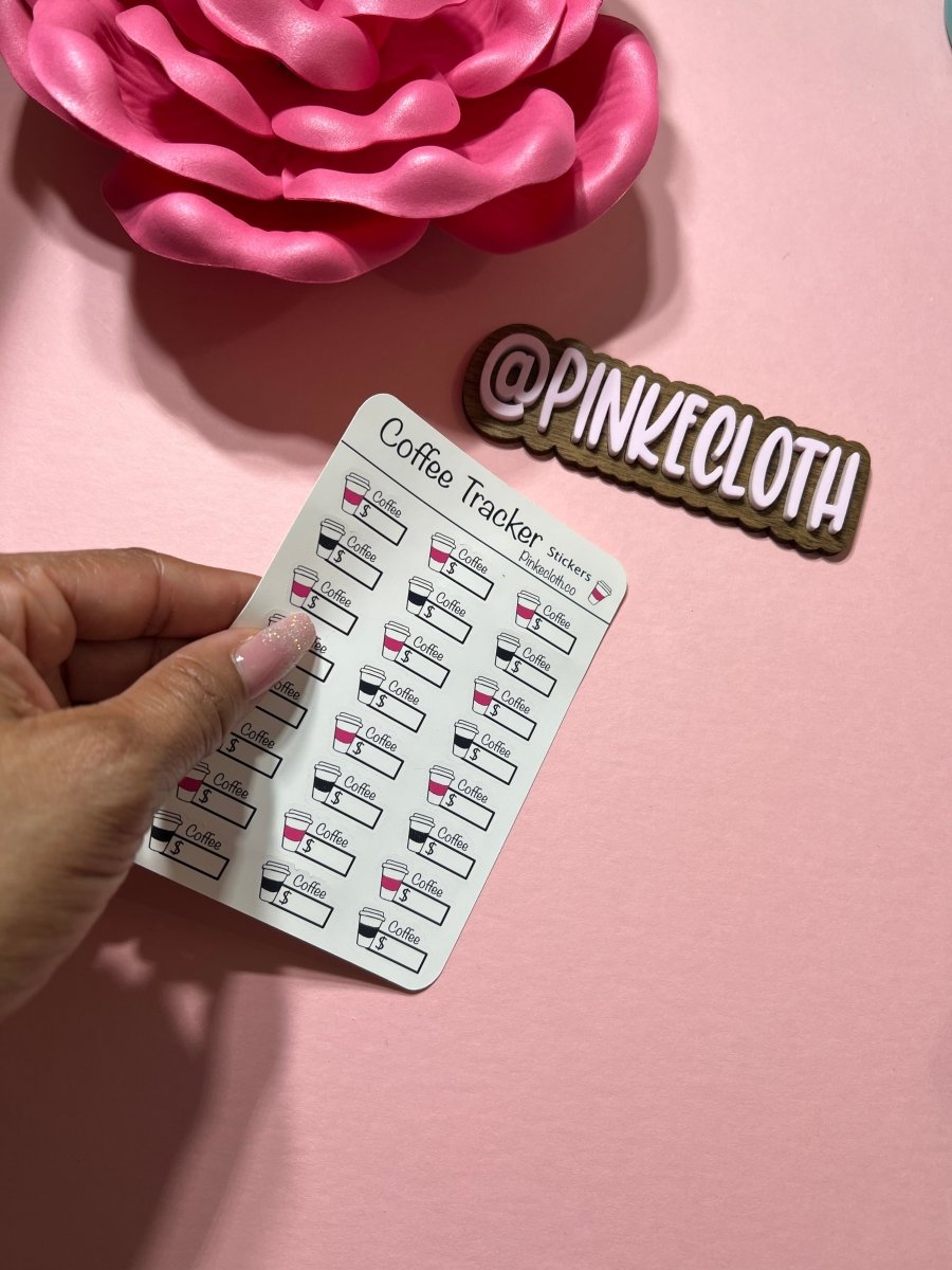 Coffee Tracker stickers | planner stickers - PinkeCloth