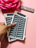 Credit Card Due Budget stickers | minimalist planner stickers | pay Credit Card | pay debt stickers | 22 count | Matte stickers - PinkeCloth