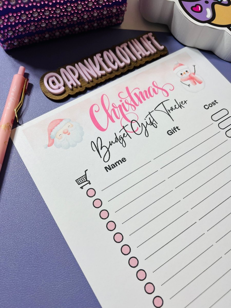 Free Christmas Budget Gift Tracker Sheet - PinkeCloth