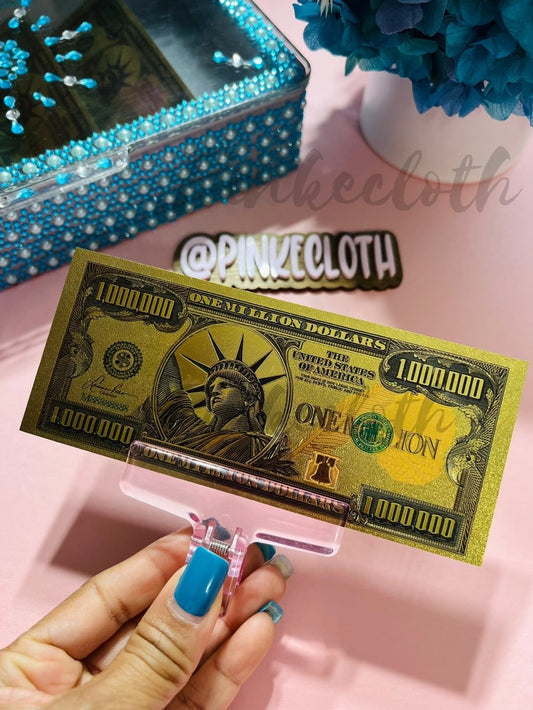 Gold One Million Prop Bill - PinkeCloth
