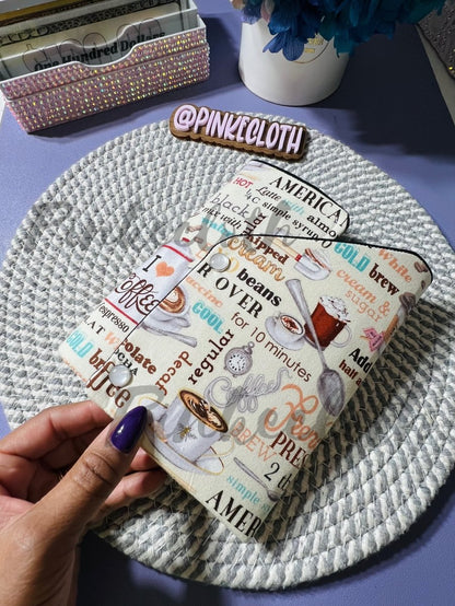 Handmade Coffee Lovers Planner Wallet - PinkeCloth