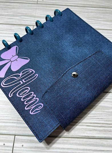 HOME BINDER LARGE DENIM BLUE CASH BINDER - PinkeCloth