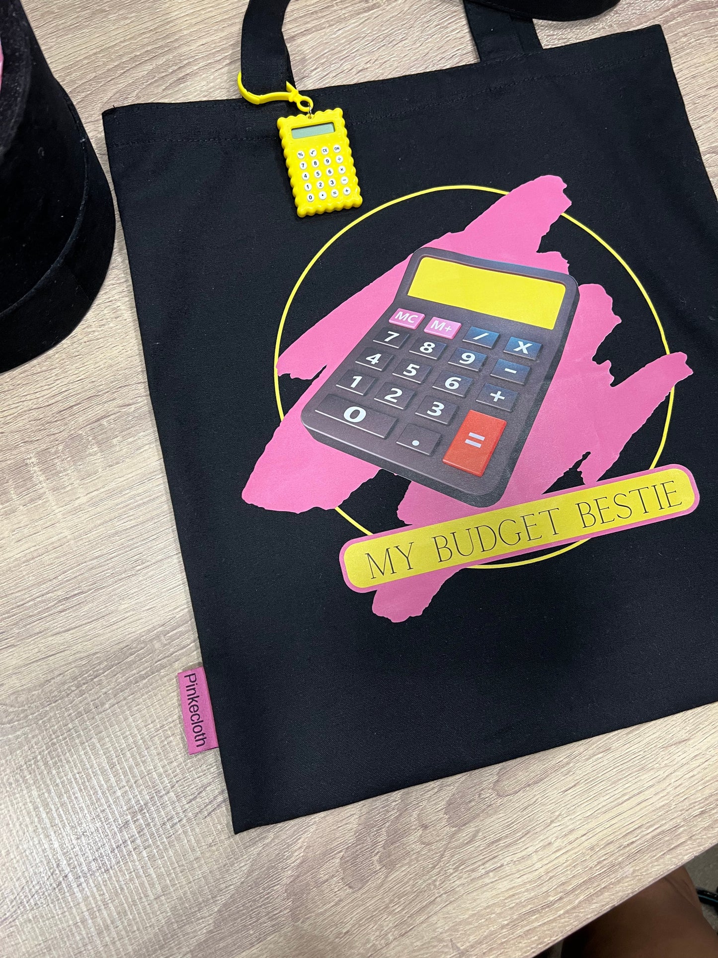 My Budget Bestie Black Tote Bag