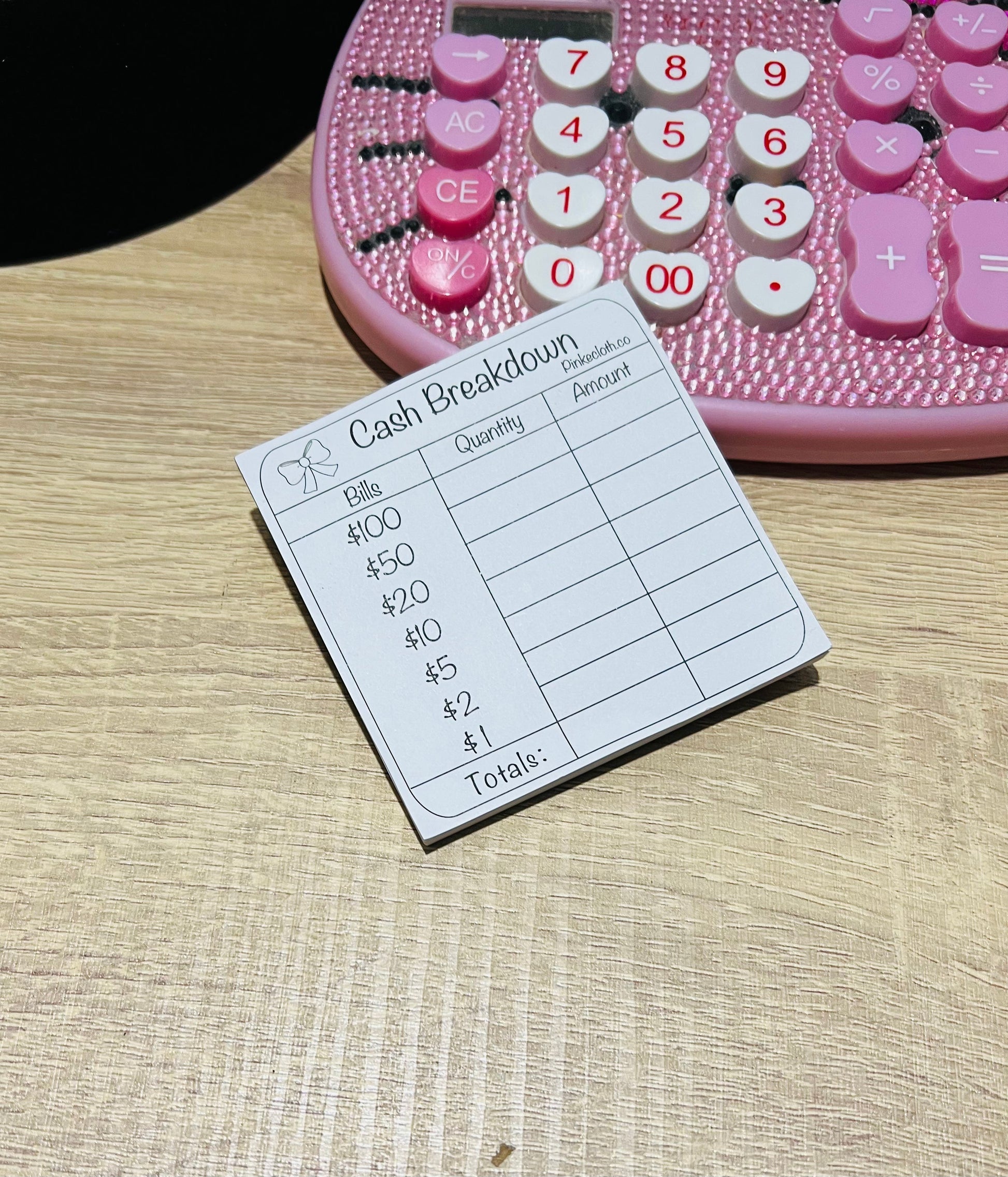 Cash Breakdown Black Teller Post-it-Notes | 50 ct | Teller Slips | Mon ...