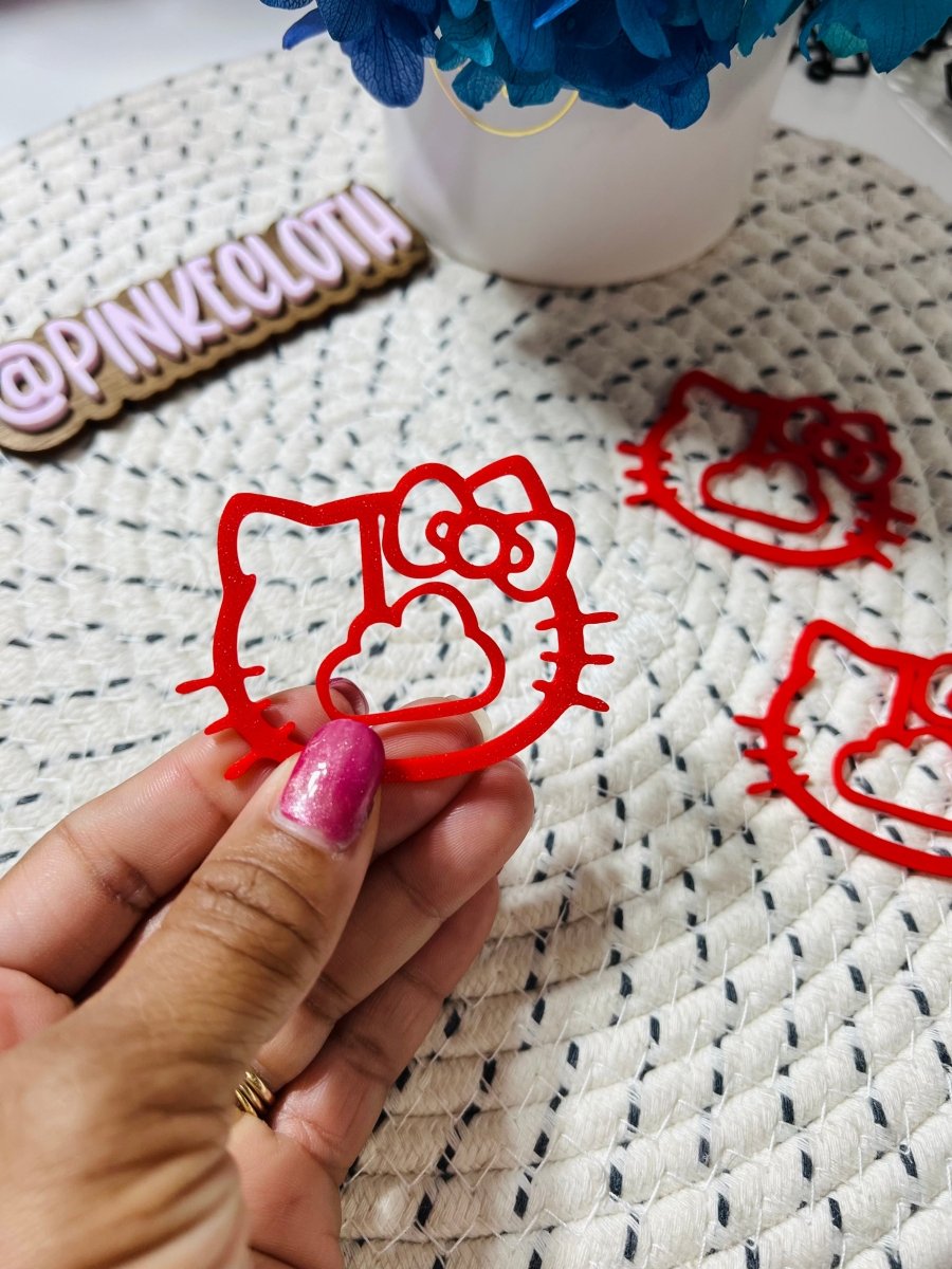 JUMBO Kitty Cat Bow Bookmark Set - PinkeCloth