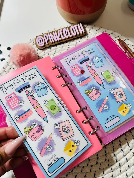 KAWAII STYLE budget and planner SAVINGS CHALLENGE - PinkeCloth