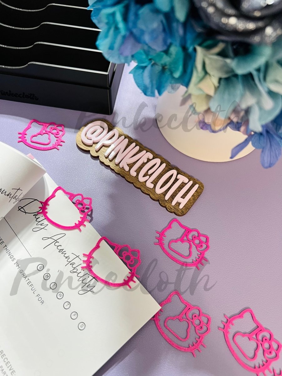 Kitty Cat Bow Bookmark Set - PinkeCloth