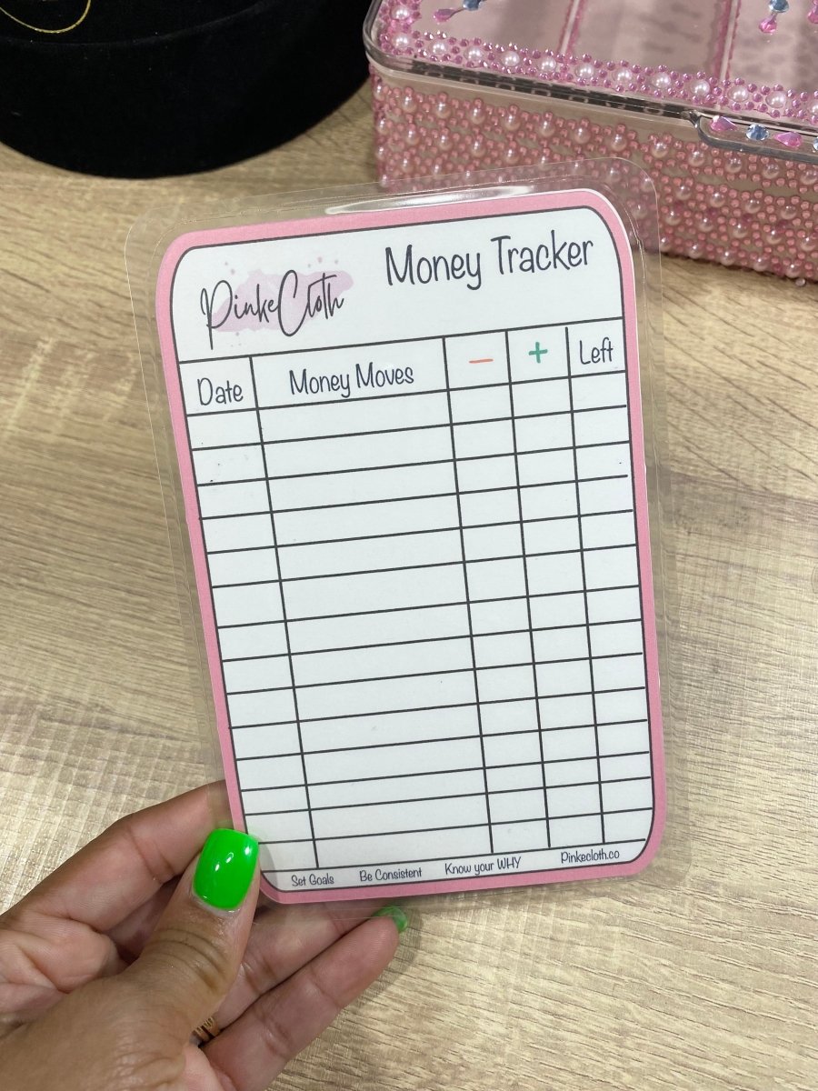 Large Colorful Reusable Money Trackers | (MORE COLORS AVAILABLE) - PinkeCloth